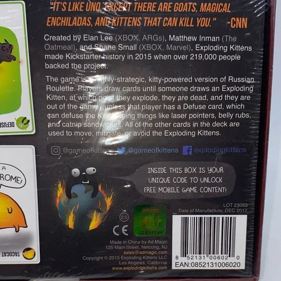 Exploding Kittens Original Edition Card Game - Picture 7 of 9